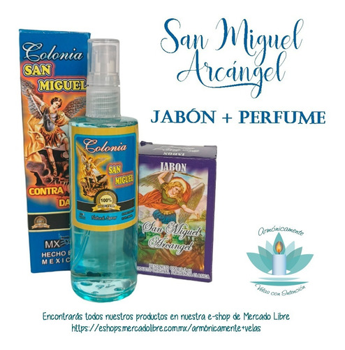 Loción San Miguel Arcángel Kit Jabón Y Perfume Protección