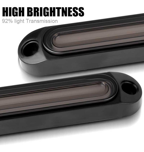 2pcs Truck Trailer Rv Led Brake Tail Lamp Turn Lights Drl