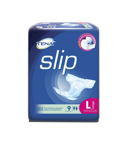 Imagen 2 de 2 de Pañales para adultos descartables Tena Pañal Slip L x 9 u