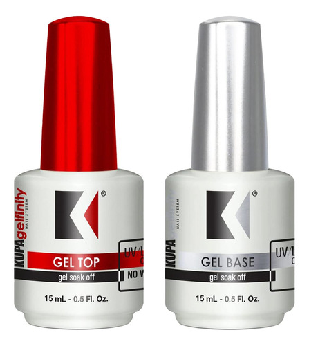 Kupa Gelfinity - Gel Soak Off - Base Y Capa Superior Con Aca