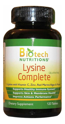 Biotech Nutritions | Lysine Complete | 120 Tablets