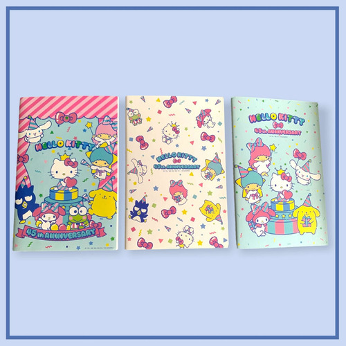 Libretas Rayadas Hello Kitty 45 Anniversary Pasta Blanda