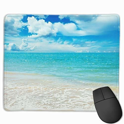 Cojín De Ratón Azul De Cielo Y Mar Mousepad Antideslizante D