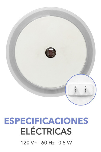 Rca Paquete De 3 Luces De Noche Con Sensor De Luz Rc-lns2 Estructura Blanco