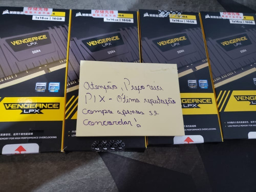 Imagem 1 de 2 de 64 Gb Ram Corsair Vengance 4x16 Gb - Atenção Descrição