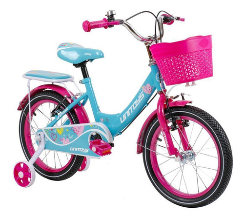 Bicicleta Infantil Aro 16 Menina Cor Tiffany- Unitoys 2661