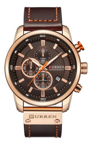 Reloj Curren 8291 Para Hombre Elegante De Lujo Color De La Correa Dorado