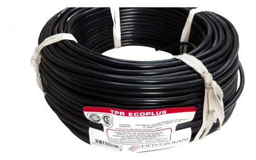 Cable Tipo Taller Tpr 2x4 Mm Prysmian X10 Mts.