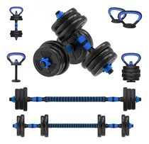 Comprar Barra Anilha Halter Dumbbell Kit Musculação 20kg Kettlebell
