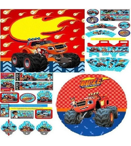 Kit Imprimible Blaze And The Monsters Machines Candy Bar