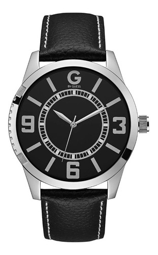 Reloj Guess Hombre Plateado G By Guess G59035g1 Color de la correa Negro Color del bisel Blanco Color del fondo Negro
