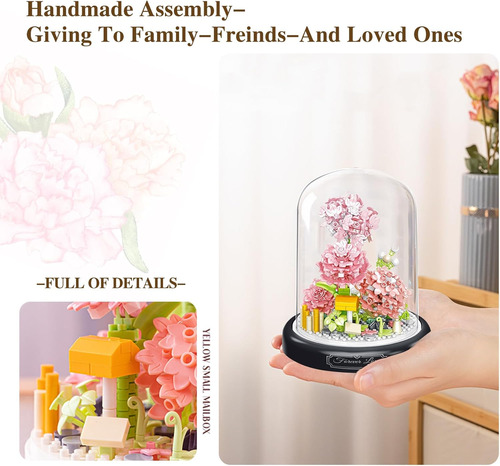 Bloques De Flores Artificiales Para Armar Compatible 624pcs.