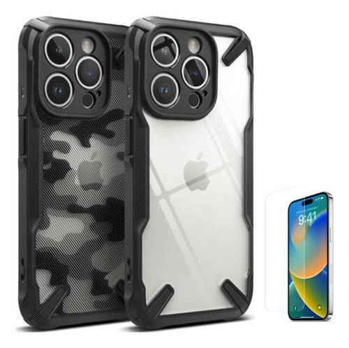 Case Carcasa Ringke Fusion X Para iPhone 15 Pro Max + Vidrio