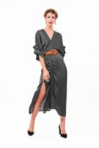 Comprar Vestido Cruzado De Fiesta Largo Seda Mujer Moda Fiesta Noche
