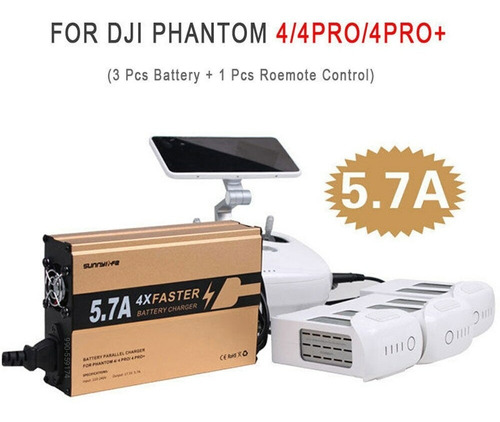 Imagen 3 de 3 de Cargador Múltiple De Baterías Para Drone Phantom 4 - 4 Pro