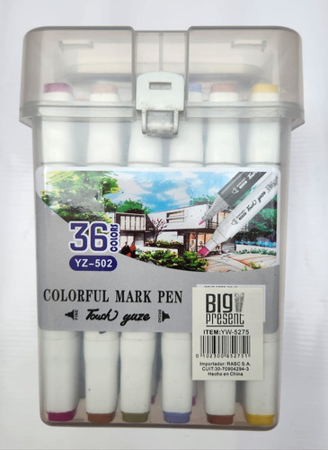 Marcador X 36 Base Alcohol Doble Punta