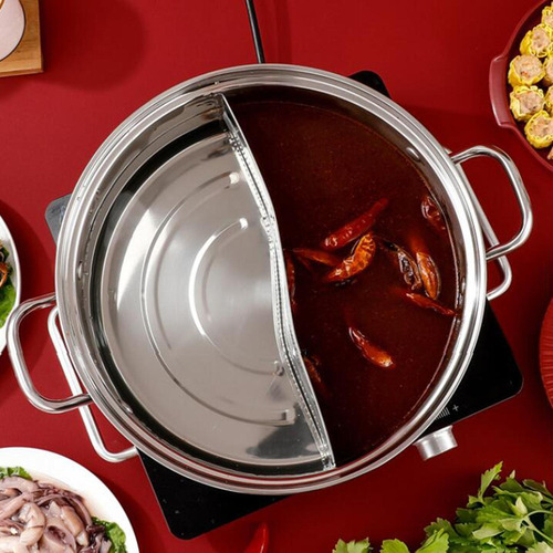 Olla Caliente De Acero Inoxidable, Olla Para Sopa De Dos ,