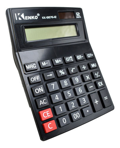 Calculadora Electrònica 12 Dìgitos Pack 3 Kk8876-12 Kenko Cf Color Negro