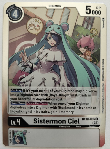 Digimon Tcg Sistermon Ciel Bt10-085 R Foil