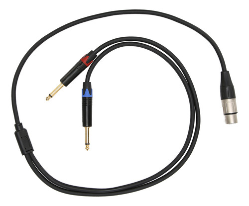 Cable Hembra Doble De 6,35 Mm A Xlr Para Micrófono, Chapado