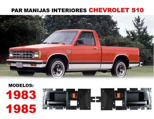 Par De Manijas Interiores Chevrolet S10 1983-1985 Negros