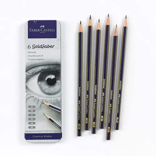 Juego 6 Lapices Faber-castell De Grafito2h, Hb, B, 2b, 4b...