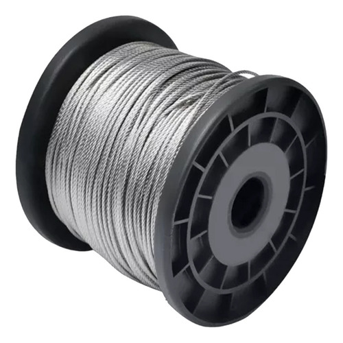 Piola O Cable De Acero 4mm Rollo 100 Mts Galvanizado 