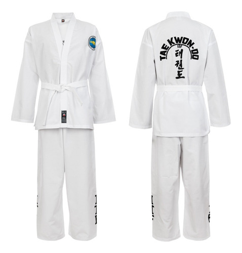 Dobok Taekwondo Itf Shiai Talles 3 A 4 Uniforme Traje