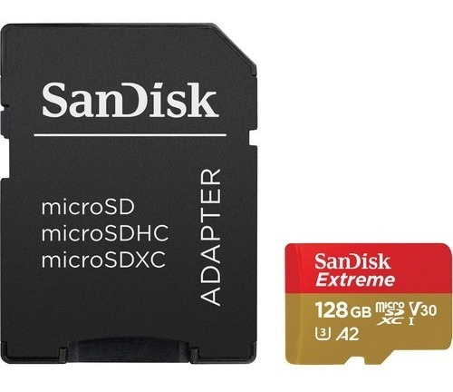 Imagem 1 de 4 de Cartão Memória Micro Sd Xc Sandisk 128gb Extreme Uhsi 160mbs