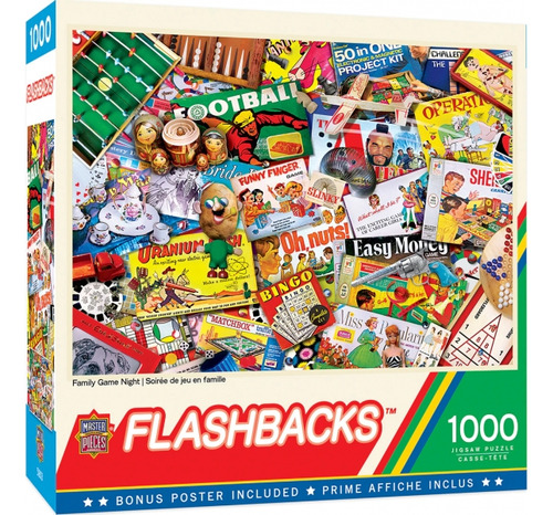 Masterpieces 72139 Family Game Night Puzzle 1000 Piezas