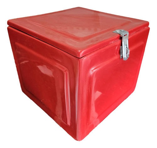Caja Fibra De Vidrio Roja 40 X 40 Cm Reparto Motocicleta