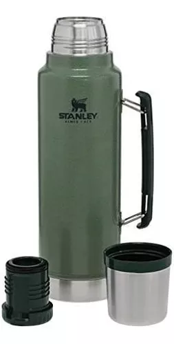 Botella Stanley Classic de boca ancha con aislamiento al vacío, termo de  acero inoxidable 18/8 sin BPA para bebidas frías y calientes, mantiene el  líquido frío o caliente hasta 24 horas