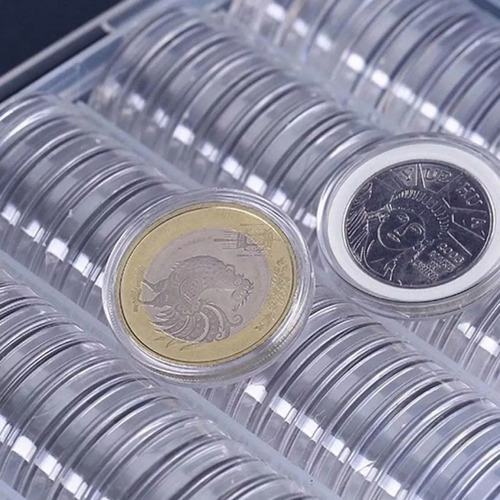 J Estuches De Monedas De Plástico, 30 Mm, 100 Piezas