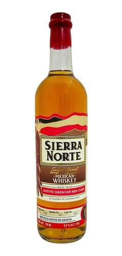 Whiskey Oaxaqueño Sierra Norte Maíz Rojo 750ml