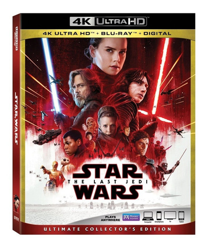 4k Ultra Hd + Blu-ray Star Wars 8 The Last Jedi