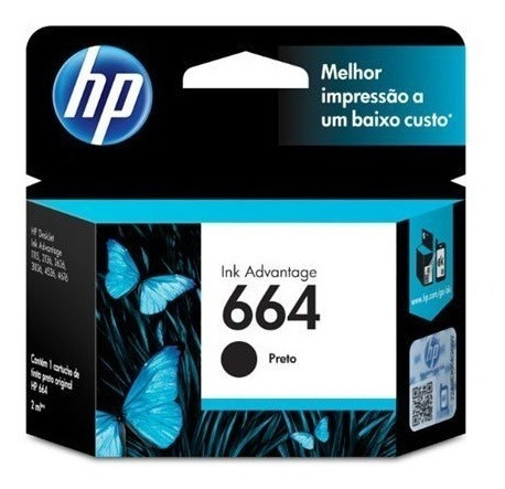 Cartucho Hp 664 Preto Original - 2136 2676 3776 5076 5276