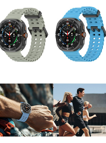 2 Correa Para Samsung Galaxy Watch Ultra 47mm Deporte Océano Ancho De La Correa 3.4 Cm Color Gris Pardo Azul Cielo