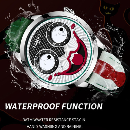 Relojes De Pulsera Nibosi De Cuero Con Forma De Payaso Y Cua