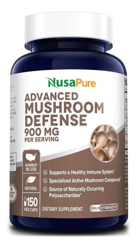 Nusapure Advanced Mushroom Defense 900mg 150 Cápsulas