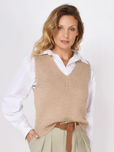 Chaleco camel shop mujer