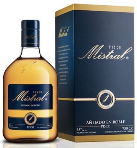 Pisco Mistral Etiqueta Azul   40° 750 Cc ( 1unidades)-super