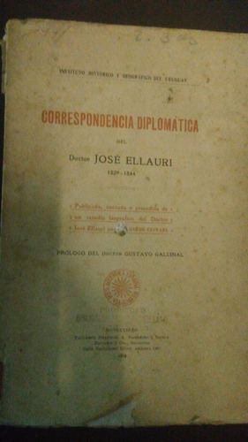 Correspondencia Diplomática José Ellauri 