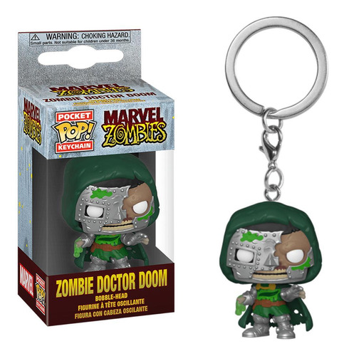 Chaveiro Funko Pop Pocket Keychain Marvel Zombie Doctor Doom