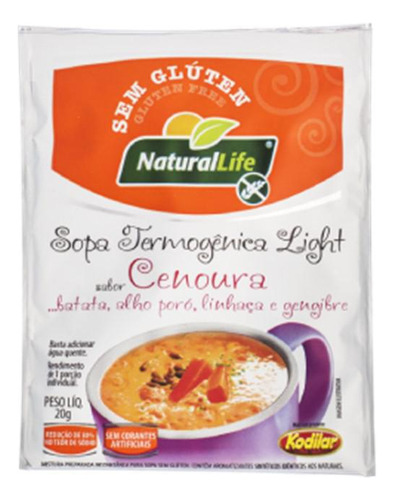 Caixa De 12 Sopas Termogênicas Light De Cenoura - Sem Glúten