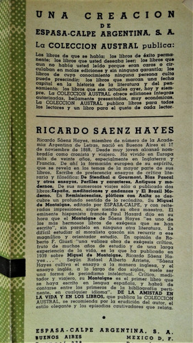 De La Amistad En La Vida Y En Los Libros - R. Saenz Hayes (Usado)
