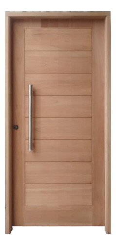 Puerta Moderna De Madera Maciza Entrada Frente 87.3x204 Madera Natural