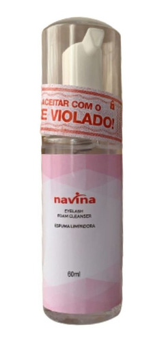 Espuma De Limpeza Alongamento De Cílios Navina Promoção 60ml