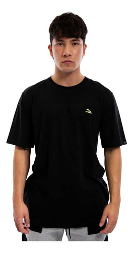 Polera Hombre Manga Corta Cac1ke Melted Negro