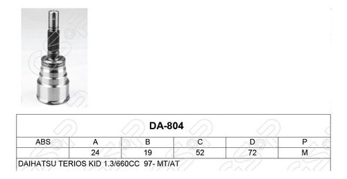 Junta Homocinetica 2419 52mm Daihatsu Terios 1.3 1999