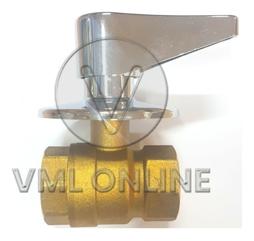 Valvula Llave De Paso Esferica 1 Pulgada Bronce Embutir